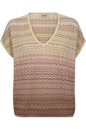 Mos Mosh Zig Zag V-Neck Knit Jumper