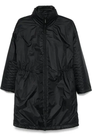 Emporio Armani Winter Jackets, female, , 2XS, Zip Coat with Drawstring Waist
