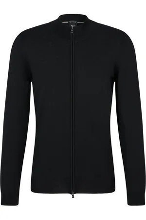 HUGO BOSS Virgin-wool cardigan in a regular fit