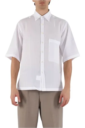 COSTUMEIN Short Sleeve Shirts, male, , L, Lyocell Front Button Shirt