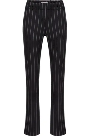 Nina Ricci Pinstripe Wool Straight Trousers