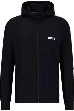 HUGO BOSS Zip-throughs, male, , XL, Striped Zip Hoodie