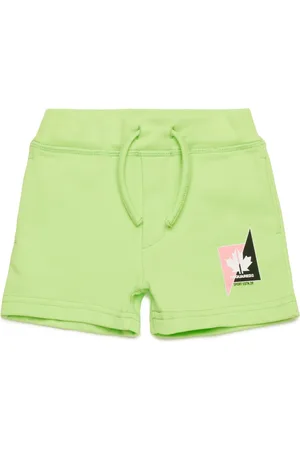 Dsquared2 Fleece shorts with two-tone Leaf graphics