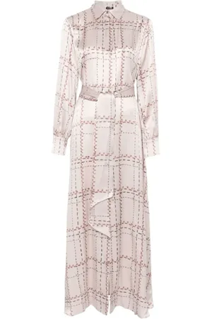 Kiton Maxi Dresses, female, , XS, Mauve Silk Maxi Dress