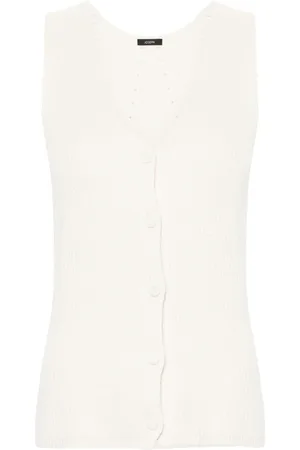 Joseph Sleeveless Tops, female, , L, Linen Blend Tank Top