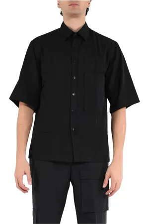 COSTUMEIN Short Sleeve Shirts, male, , L, Lyocell Front Button Shirt