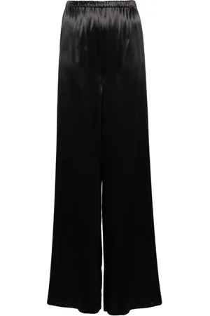 Salvatore Ferragamo Satin Wide Leg Trousers