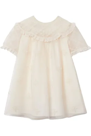 Gucci Occassion Wear, female, , 6 M, Floral Ivory Tulle Dress