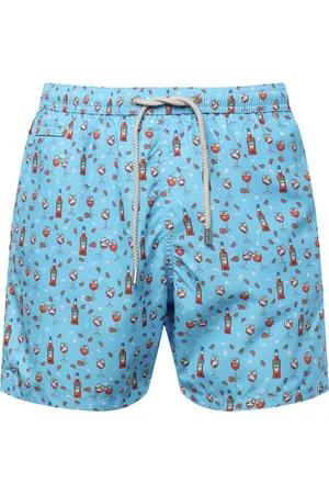 MC2 SAINT BARTH Beachwear, male, , S, Sea Clothing All-Over Print
