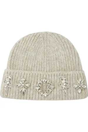 Philipp Plein Crystal Embellished Beanie Hat