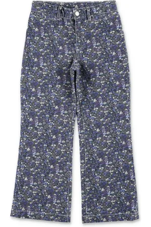 BONPOINT Jeans, female, , 8 Y, Navy Floral Flared Trousers