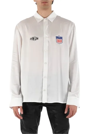 Ih Nom Uh Nit Casual Shirts, male, , M, Silk Classic Shirt with Logo Print