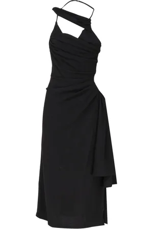 Jacquemus Party Dresses, female, , M, Abanada Draped Asymmetric Dress