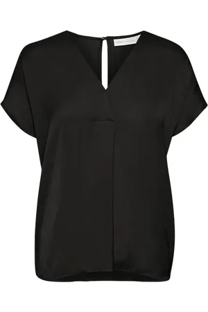 INWEAR Blouses, female, , S, V-Neck Top with Short Sleeves