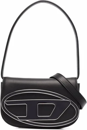 Diesel Shoulder Bags, female, , ONE SIZE, Leather Logo Plaque Handbag