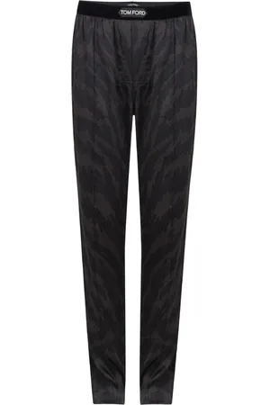 Tom Ford Silk Pyjama Trousers /Black Allover Print