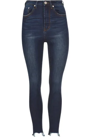ONE TEASPOON High-waisted dark skinny jeans