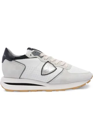 Philippe model Sneakers, male, , 11 UK, White and Black Leather Sneaker