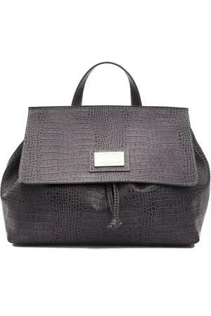 POMPEI DONATELLA Handbags, female, , ONE SIZE, Croc Print Leather Handbag Backpack