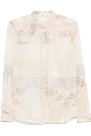 FORTE FORTE Blouses, female, , XS, Multicolour Silk-Cotton Shirt Elegant Comfort
