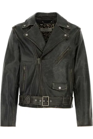 Golden Goose Leather Jackets, male, , M, Slate Leather Jacket
