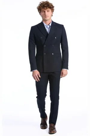 BALDININI Wool Double Breasted Suit