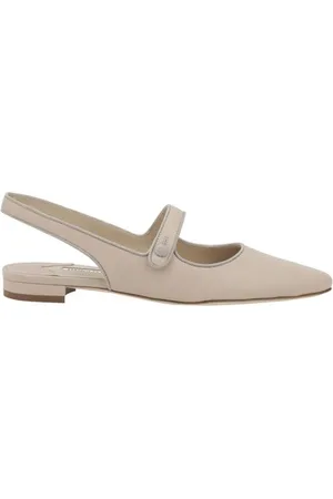 Manolo Blahnik Ballerinas, female, , 3 UK, Leather Ballerinas with Elongated Toe