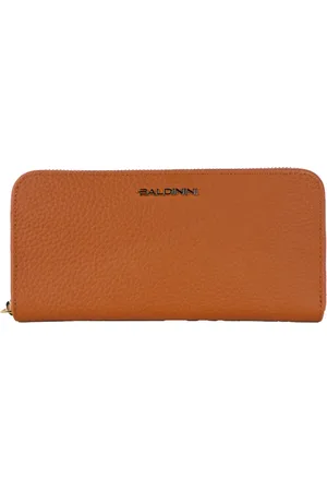 BALDININI Leather Zip Wallet with Brand Logo