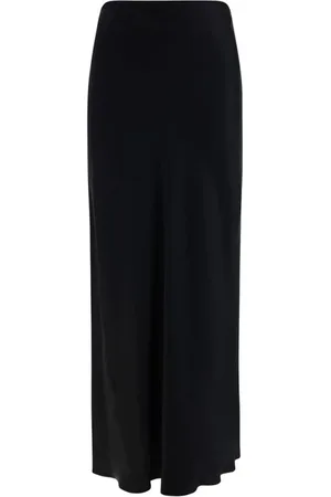 Salvatore Ferragamo Maxi Skirts, female, , XS, Satin Skirt with Side Slits
