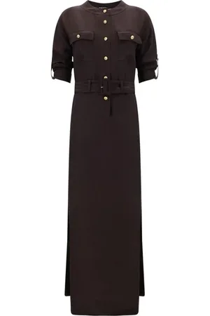 Tom Ford Adjustable Waistband Long Dress Front Button