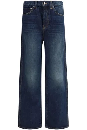 Khaite Wide Jeans, female, , W29, Classic Straight-Leg Jeans with Belt Loops