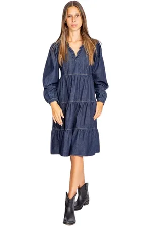 Moschino Midi Dresses, female, , S, Chic Dark Denim Dress