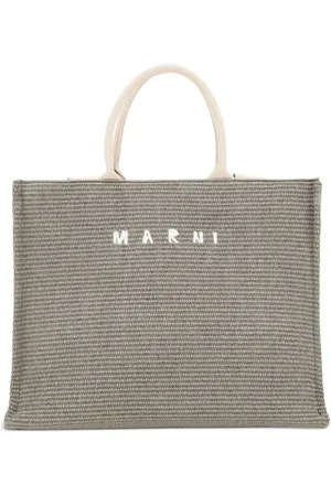 Marni Embroidered logo tote bag