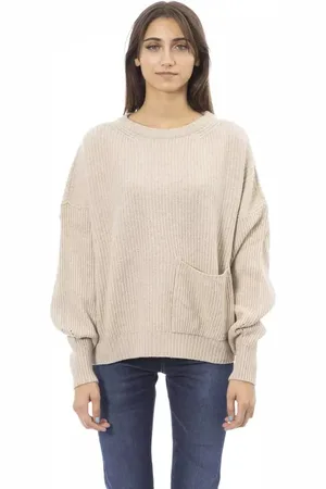 BALDININI Cashmere Blend Jumper with Round Neckline