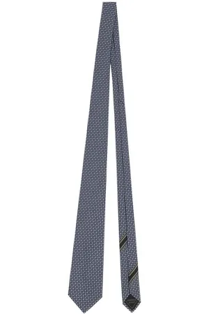 BRIONI Elegant Silk Jacquard Tie Geometric