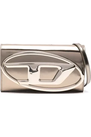 Diesel Clutches, female, , ONE SIZE, Mirrored Leather Strap Bag