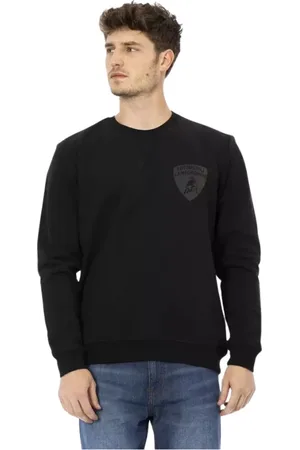 AUTOMOBILI LAMBORGHINI Sweatshirts, male, , L, Elegant Shield Logo Crewneck Sweatshirt