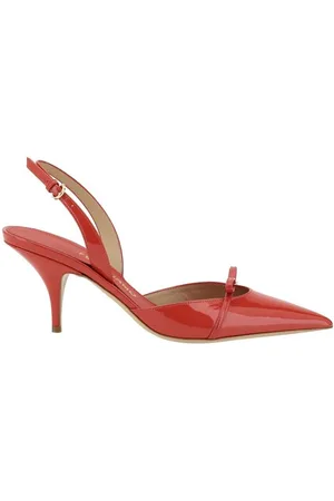 Salvatore Ferragamo Elongated Toe Ornament Pumps with Slingback