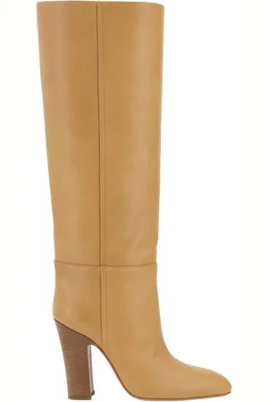 PARIS TEXAS Modern Geometric Heel Leather Boots