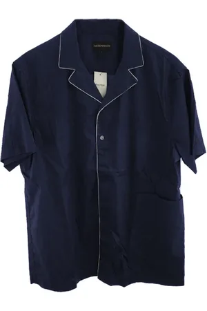 Emporio Armani Short Sleeve Shirts, male, , M, Cotton Shirt with Front Pocket