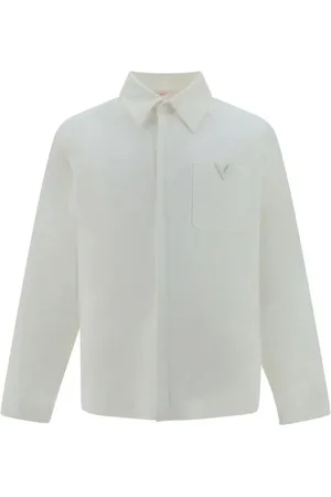 VALENTINO Casual Shirts, male, , M, Denim Jacket with Metallic Detail
