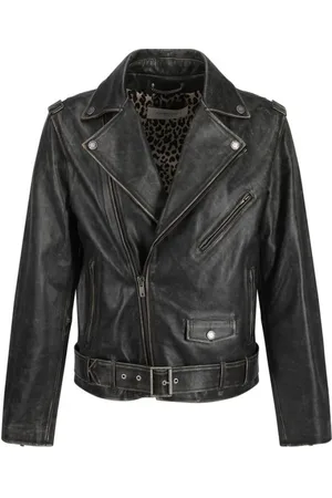 Golden Goose Leather Jackets, male, , S, Vintage Biker Leather Jacket