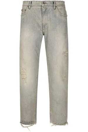 Dolce & Gabbana Denim Jeans with Logo Plaque