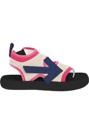 OFF-WHITE Flat Sandals, female, , 5 UK, Neoprene and Suede Sandals