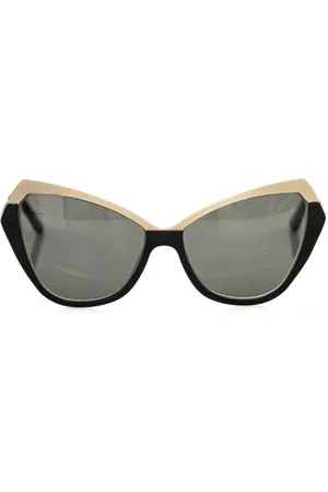FRANKIE MORELLO Cat Eye Sunglasses Black & Gold