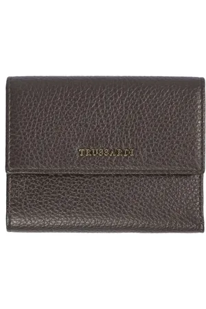 Trussardi Wallets & Cardholders, female, , ONE SIZE, Leather Wallet with Snap Button Closure