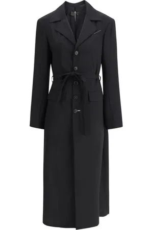 Maison Margiela Belted Coats, female, , L, Elegant Wool Trenchcoat with Lapels