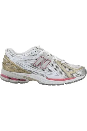 New Balance Sneakers, female, , 1 UK, Mesh Running Trainers with Leather Details