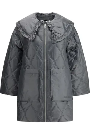 Ganni Quilted Oversized Jacket with Zipper