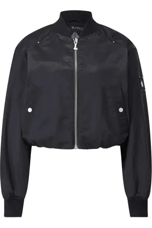 Moose Knuckles Red Bomber Jacket with College Collar